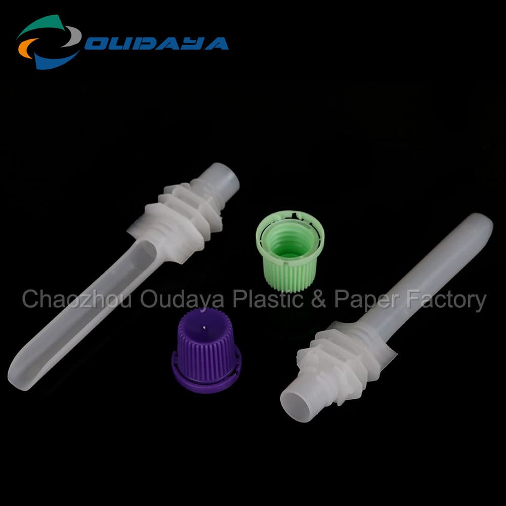 Long plastic straw tube with cap for juice or jelly bag